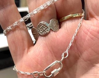 Starter Basic Sterling Carabiner Charm Necklace
