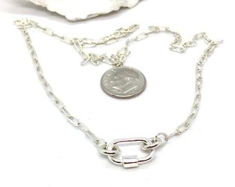Paperclip and Carabiner Necklace
