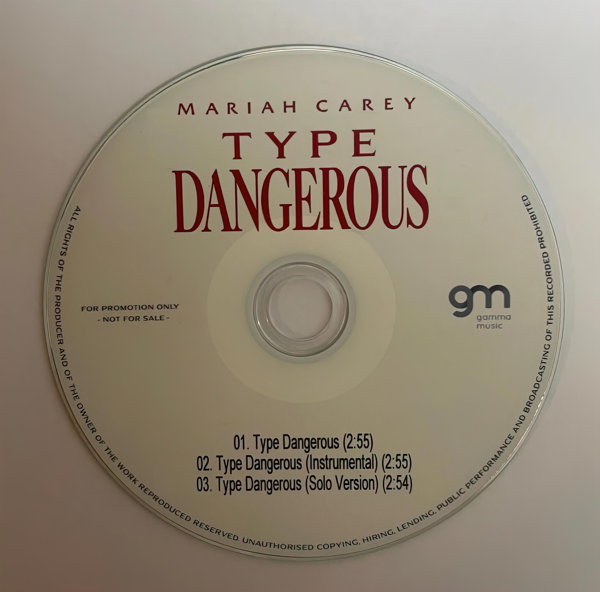 Mariah Carey – Type Dangerous Promo CD | 3 Tracks - Etsy