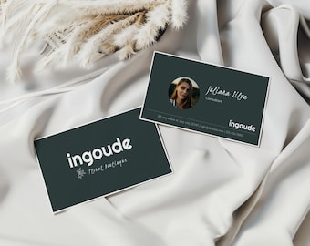 Plantilla de tarjeta de presentación minimalista / Diseño moderno elegante, editable e imprimible / Tarjetas de presentación personalizables para profesionales