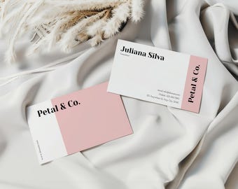 Plantilla de tarjeta de presentación minimalista / Diseño moderno elegante, editable e imprimible / Tarjetas de presentación personalizables para profesionales