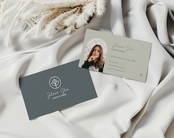 Plantilla de tarjeta de presentación minimalista / Diseño moderno elegante, editable e imprimible / Tarjetas de presentación personalizables para profesionales