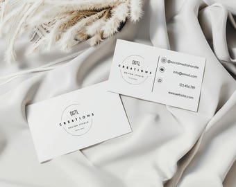 Plantilla de tarjeta de presentación minimalista / Diseño moderno elegante, editable e imprimible / Tarjetas de presentación personalizables para profesionales