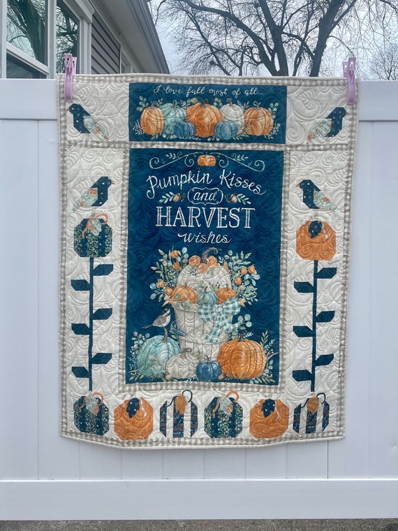Pumpkin kisses and harvest wishes blanket hotsell