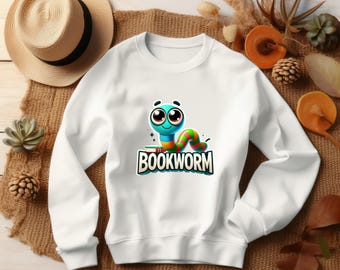 Bookworm Sweatshirt | Reading Worm, Teacher Gift