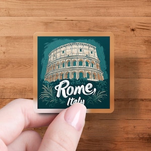 Rome Italy Sticker, Travel Souvenir Decal, Colosseum Sticker, Italian Landmark Sticker, Tourist Sticker, Vacation Gift, Rome Travel