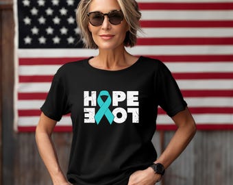 PTSD Awareness Ribbon Tee | Teal Mental Health Support Shirt