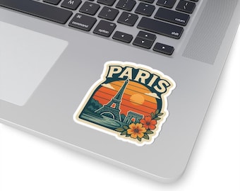 Pegatinas de recuerdo de viaje de París, calcomanías para portátiles, paquete de pegatinas para cuadernos, decoración para lectores electrónicos, juego de pegatinas para equipaje