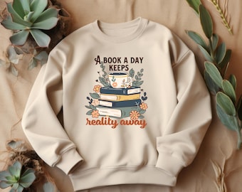 Book Lover Sweatshirt | Vintage Floral Bookish Crewneck