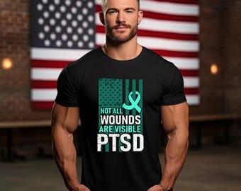 PTSD Awareness Shirt | Teal Ribbon, Veteran Mental Health Tee