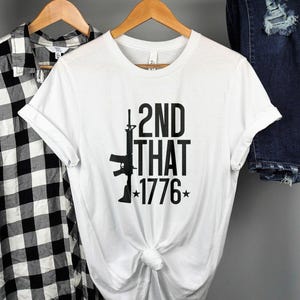 Patriotic 2nd Amendment T-Shirt, 1776 American Flag Rifle Tee, Second Amendment Rights Shirt, Pro-Gun Graphic Tee, Vintage USA T-shirt