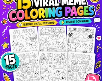 Viral Meme Coloring Book PDF: 6-7 Trendy Hand Gesture Pages for Teens & Kids