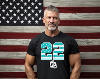 22 A Day Veteran PTSD Awareness Shirt | Military Suicide Prevention Tee