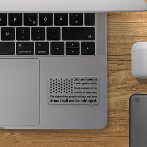 2nd Amendment Sticker Rights to Bear Arms Quote Vinyl Decal, Patriotic Decal for Car or Laptop, Second Amendment Sticker