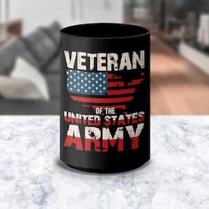 Veteran of the United States Army Mug, USA Army Veteran Gifts, Military Appreciation Gift, Patriotic Coffee Mug, Army Coffee Mug