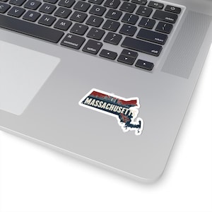 Massachusetts Aufkleber: Glänzende Vinyl Aufkleber für Laptop, Wasserflasche