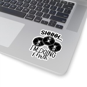 Math Workout Stickers: Fun Gym Quotes, Laptop Decals