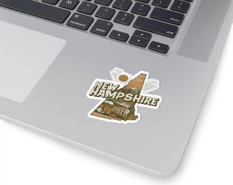 New Hampshire Stickers: Glossy Vinyl Decals for Laptop, Travel & Nature
