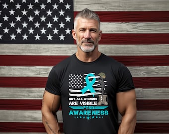 PTSD Awareness Shirt | Teal Ribbon, Veteran Support Tee