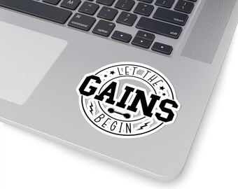 Fitness Motivation Aufkleber: Gym Workout Aufkleber, glänzendes Vinyl