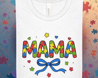 Autism Mama Shirt, Puzzle Piece Design, Neurodiversity Tee