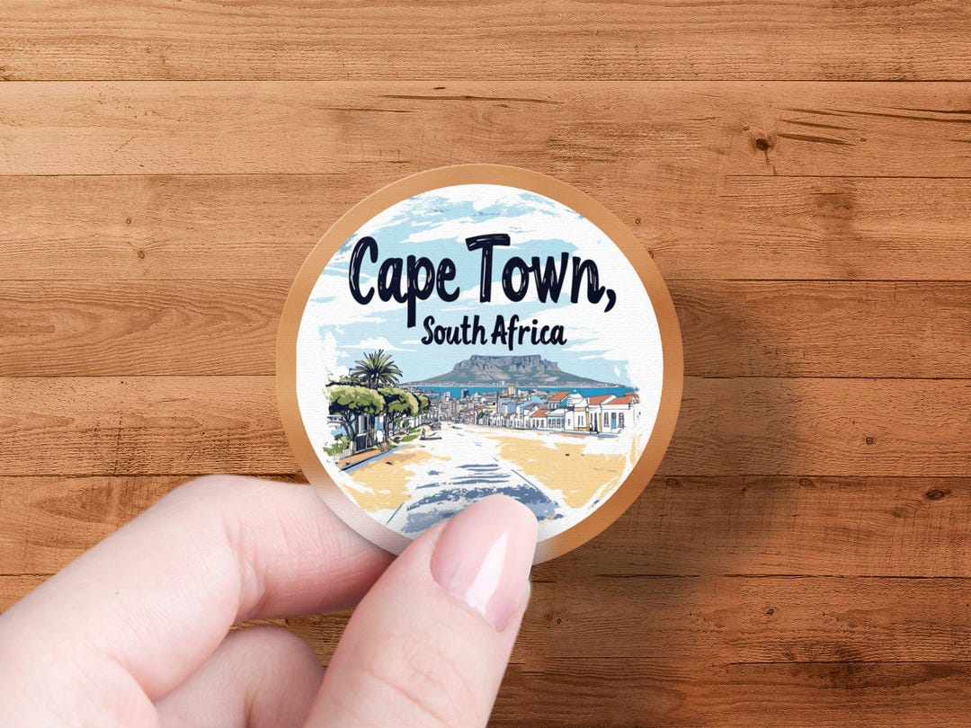 Cape Town South Africa Travel Sticker Scenic Landscape Round Decal for ...