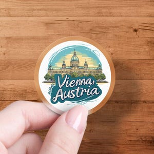 Vienna Austria landmark sticker, Travel souvenir sticker, European city sticker, Vinyl sticker, Laptop decal, Gift idea for traveler
