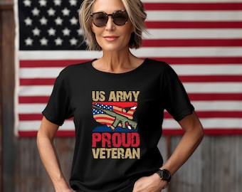US Army Proud Veteran Shirt | American Soldier Military Pride | Veterans Day | Patriotic Army Apparel