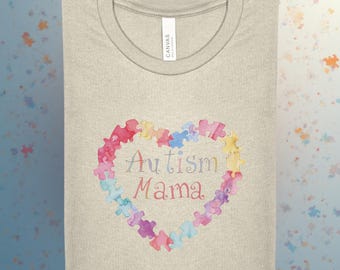 Autism Mama Heart Shirt, Neurodiversity Awareness Tee