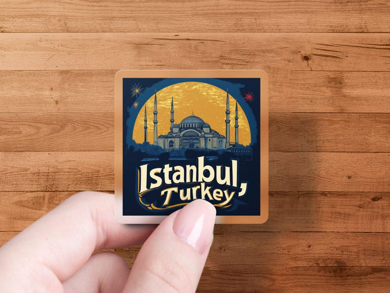 Istanbul Turkey Sticker, Travel Souvenir Sticker, Iconic City Sticker ...