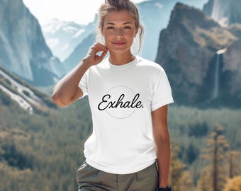 Exhale Shirt | Minimalist Mindfulness Tee | Yoga Gift
