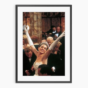 Impressão do diário da princesa, pôster de Anne Hathaway, cena de filme icônica, impressões de fotografia de filme, pôster de filme, impressão de arte fotográfica com qualidade de museu
