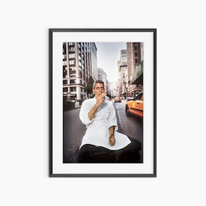 Anthony Bourdain, impresiones fotográficas, póster de cocina, impresiones de cocina, póster de chef, arte mural de cocina, póster fotográfico de calidad de museo