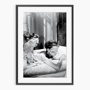 Audrey Hepburn, Colazione da Tiffany, Foto di scena del film, Stampa di un vecchio film, Foto retrò, Arte murale in bianco e nero, Poster di film di qualità museale