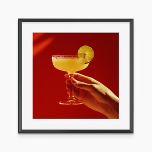 Margarita, Fotografie Drucke, Cocktail Poster, Bar Warenkorb Kunst, Alkohol Poster, Fine Art Print, Ästhetisches Raumdekor, Poster in Museumsqualität