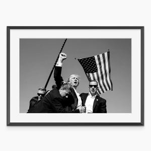 Donald Trump, impresiones fotográficas, póster de Donald Trump, arte mural de Trump, arte mural en blanco y negro, póster fotográfico de calidad de museo
