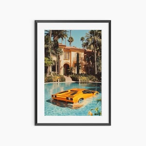 ランボルギーニ ポスター、写真プリント、ランボルギーニ ウォール アート、車のポスター、ランボルギーニ カウンタック、美術館品質の写真ポスター
