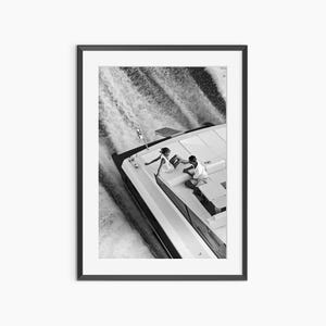 Impresión de yate, impresiones fotográficas, póster de barco, dinero antiguo, club náutico, arte mural en blanco y negro, póster fotográfico con calidad de museo