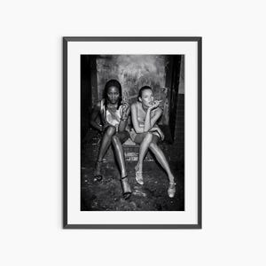 Naomi Campbell, Kate Moss, stampe fotografiche, poster retrò, stampa di moda, arte murale in bianco e nero, poster fotografico di qualità museale