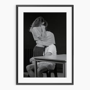 Sinnliches Paar Poster, Schwarz Weiß Wandkunst, Romantisches Paar Poster, Schwarz Weiß Fotos, Süßes Paar Momente, Museums Qualität Foto Kunstdruck