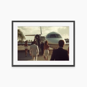 Póster de dinero antiguo, impresiones fotográficas, avión en el aeropuerto, impresión de bellas artes, póster de dinero antiguo, impresiones de arte mural, póster fotográfico de calidad de museo
