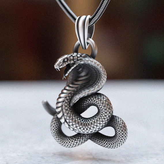 Collana a serpente per uomo e donna, in argento Sterling 925