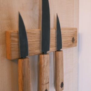 Eichenblatt® Original Magnetic Knife Rack made of solid oak