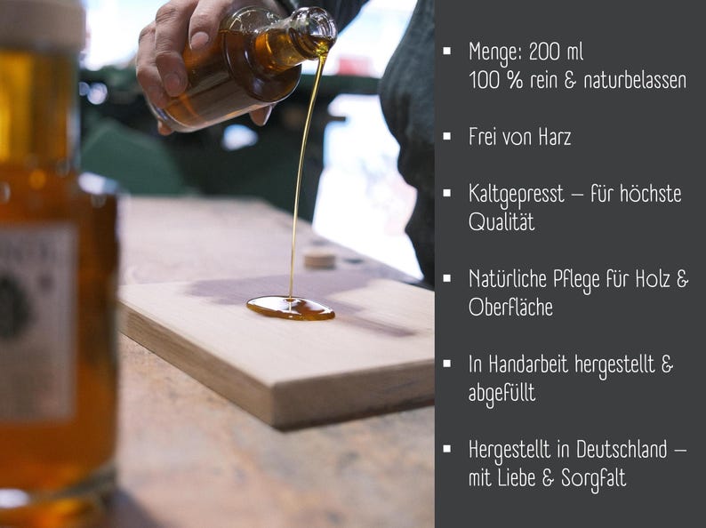 Eichenblatt® Original Wood Care Lijnolie - 100% puur en harsvrij afbeelding 3
