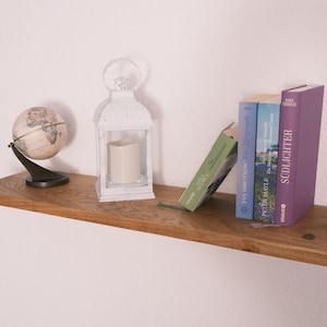 Wall shelf made of solid oak | Floating shelf | Handmade | Kitchen shelf | Bookcase | Custom size