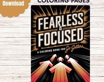 Fearless & Focused Coloring Book | Printable Motivation PDF