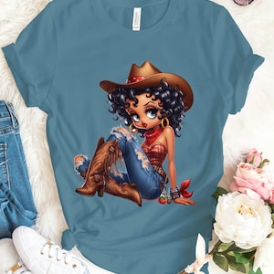 Betty Boop Louis Gucci tas cheetah beauty cadeau vriendin mode gezellig trendy vrouwen verjaardag slechterik Cartoon fan jeans leuke moeder mama T-shirt