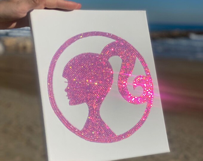 Barbie Rhinestone Canvas - Etsy