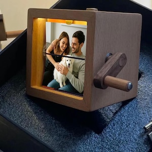 Custom Flipbook Photo Box with Light, Hand-Cranked Animation Album, Flipbook Machine, Unique Anniversary Gift for Couples Memories Flip Book