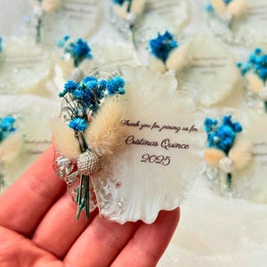 Magneti da frigorifero personalizzati, bomboniere per quinceanera, bomboniere di fidanzamento con magnete, regali per invitati al matrimonio, bomboniere con fiori secchi per gli ospiti, bomboniere per baby shower